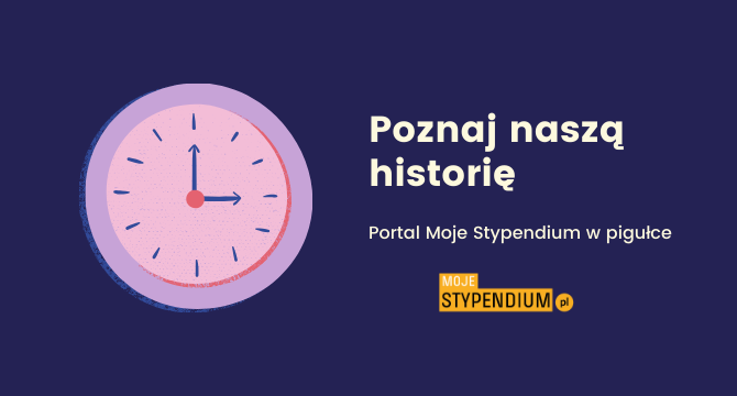 grafika do artykułu o historii portalu Moje Stypendium