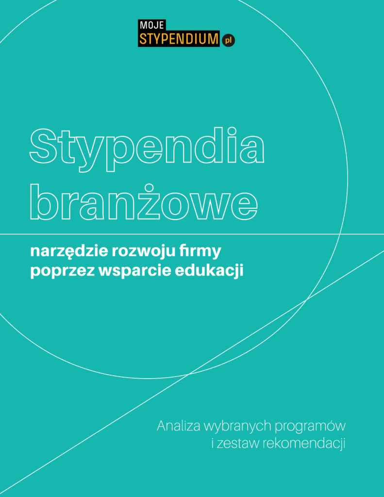 Zdjęcie przedstawia okładkę broszury o stypendiach branżowych.