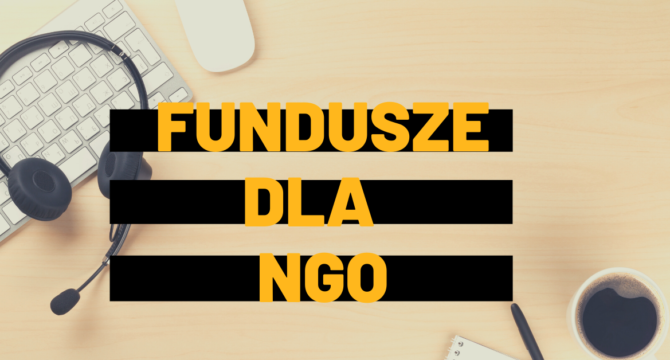 Fundusze dla NGO grafika dekoracyjna z napisem