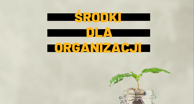 Środki dla organizacji grafika z tytułem i zdjęciem do artykułu