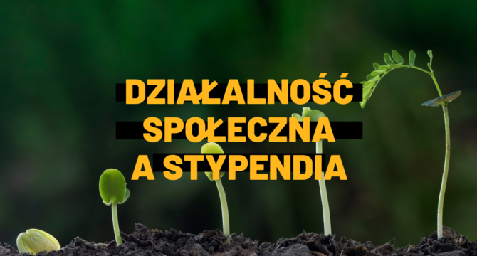 Działalność społeczna a stypendia baner