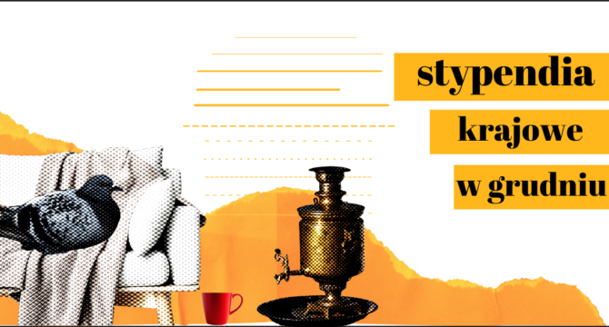 grafika z gołębiem ilustrująca artykuł stypendia krajowe w grudniu 2025